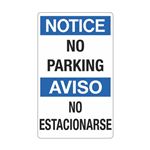 Notice No Parking / Aviso No Estacionarse Sign